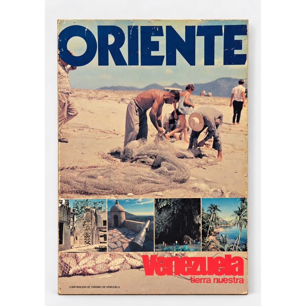 Vintage Oriente Venezuela Tierra Nuestra Travel Poster Large Wood Mounted Sign